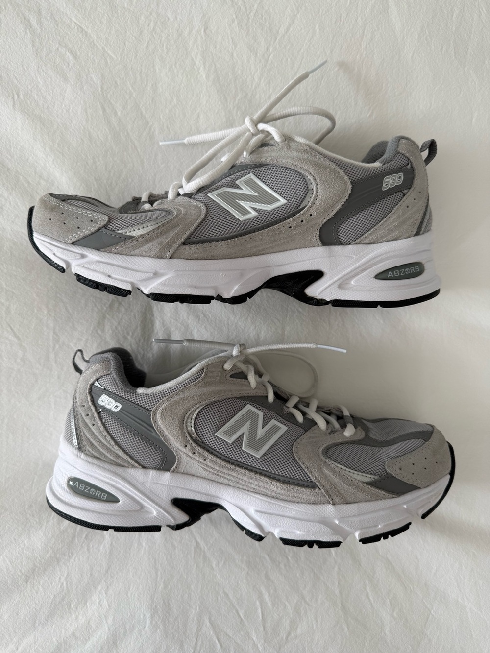 New Balance 530 Raincloud with shadow grey and silver metallic (Women’s Size 9)
